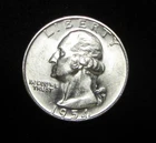 1954-D WASHINGTON QUARTER - SUPERB GEM BU - 90% SILVER - DENVER MINT