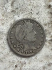 1899 Barber Quarter Dollar 90% Silver 25c US Coin