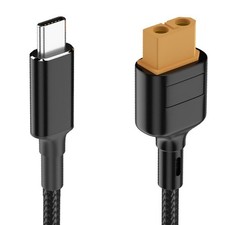 Nylon 100W USB C Cable Compatible with For XT60 Drones and Solar Devices