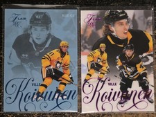 2025-26 Flair VILLE KOIVUNEN Blue Ice & Backcheck LOT! 44/49 & 092/199 Penguins!