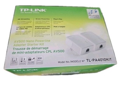 Lot 2 Prises CPL TP-Link AV500 TL-PA4025P Kit / 500 Mbps / 2 Ports Gigogne