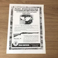 GUNS65 MAGAZINE ADVERT 12X9 WINCHESTER MODEL 250 RIFLE