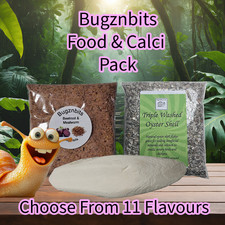 Food & Calcium Handy Pack for Giant African Land Snails | Organic Snail Food 🐌