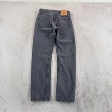 Vintage 90s Levis 501 Jeans Black Grey Charcoal Men 28x29 (Tag 29x30) USA Made
