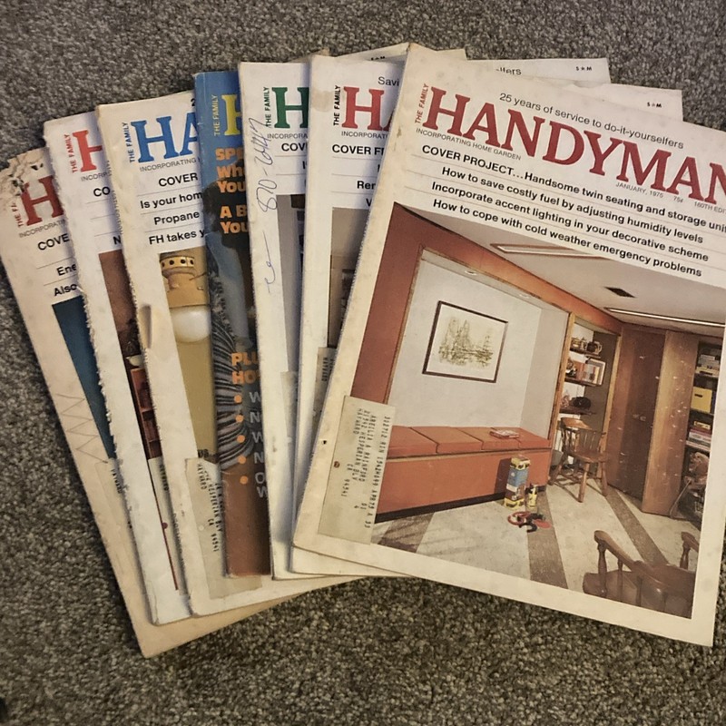 The Family Handyman Magazine Illustrated Home Improvement 1974, 1975, 1977