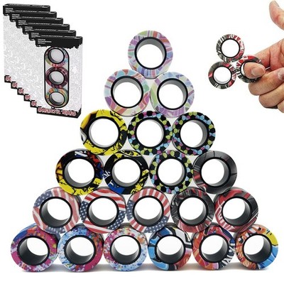 Magnetic Fidget Spinner Toys 24Pcs - 20s-1min Spin Time for ADHD Stress Relief