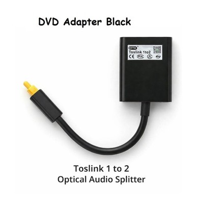 Für Optical Toslink Digital Audio Splitter Adapter Kabel 1 Stecker auf 2 Buchsen Neu