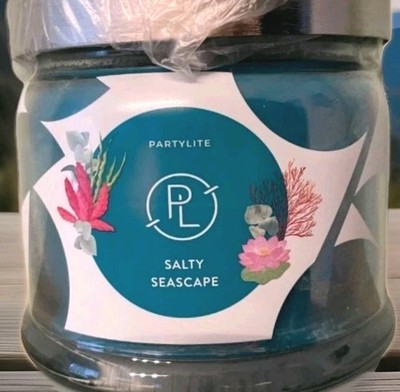 PartyLite SALTY SEASCAPE 3 Docht Duftwachsglas + GloLite Maxi TL OVP G73Y2156 