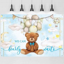 INNORU We Can Bearly Wait Backdrop Banner, Gender Reveal Party Party...