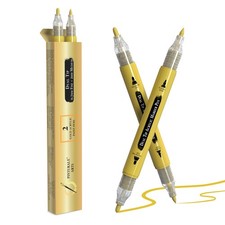Pinturale Arts 2 Gold Acrylic Paint Pen  Set 2 1 Count Pack of 2 ,