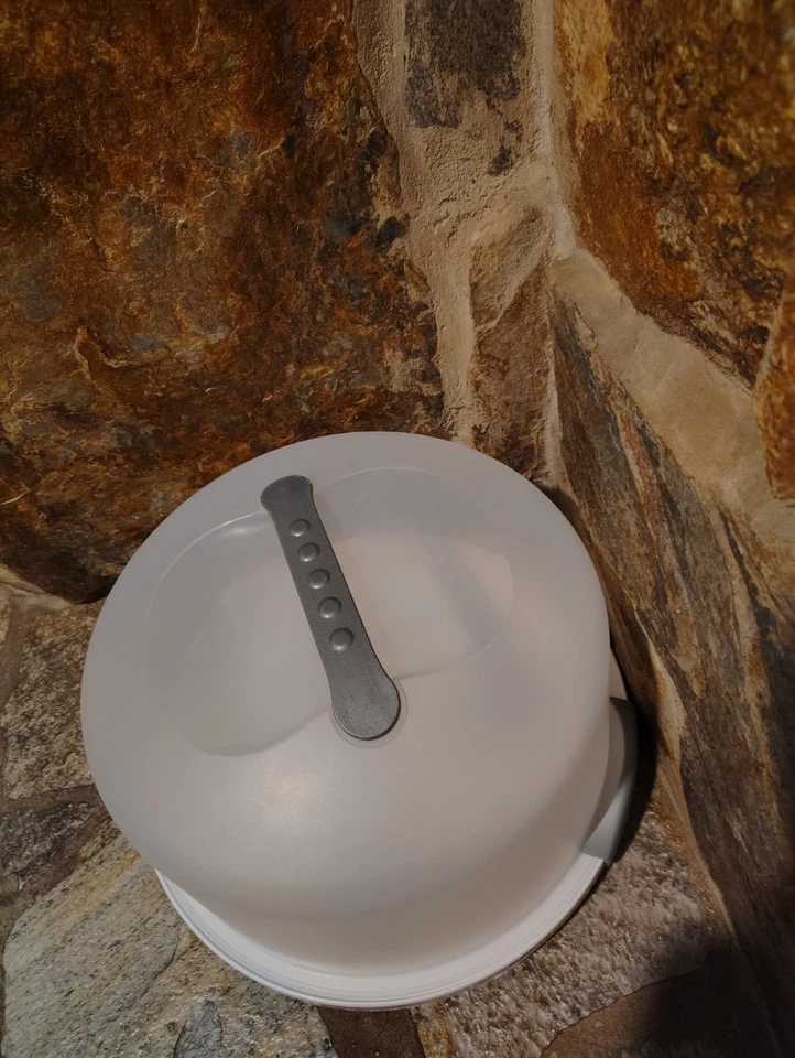 Recipiente e transportador de armazenamento para servidor de bolo Sterilite com tampa de bloqueio - Imagem 3 de 4