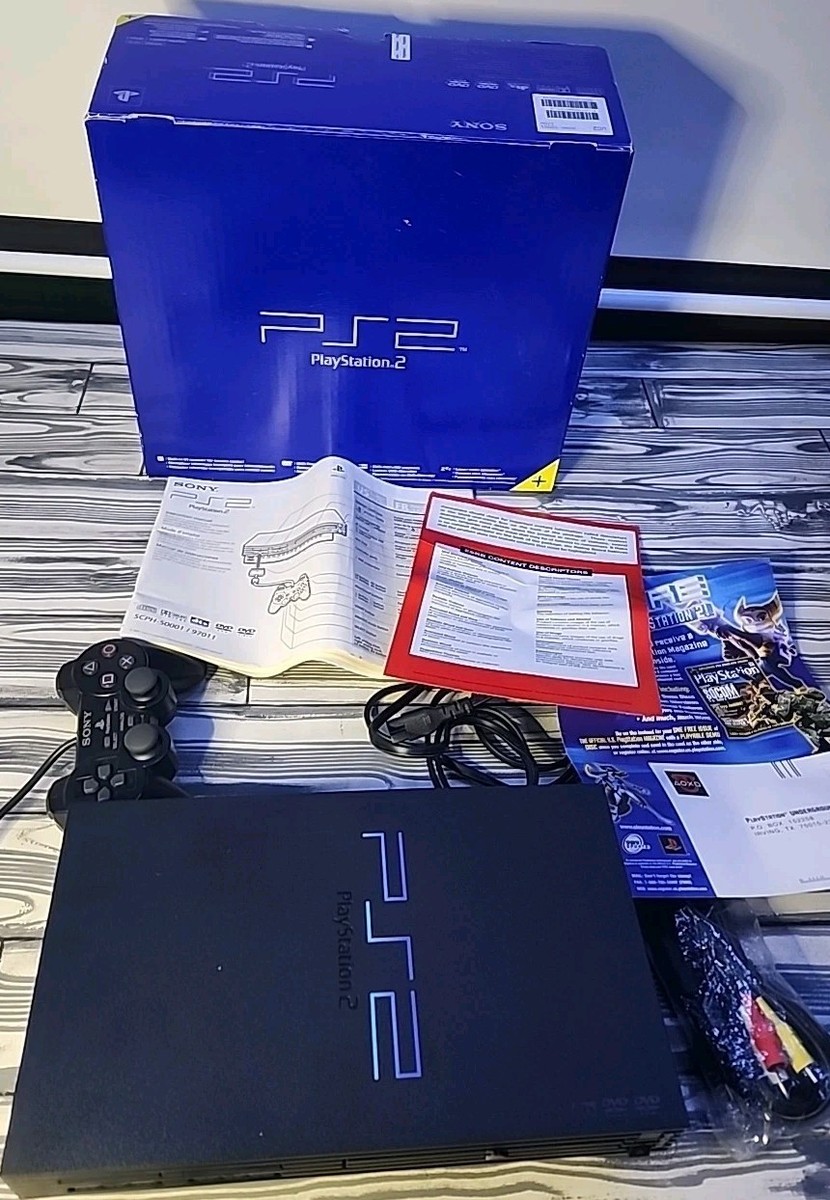 Sony PlayStation 2 Home Console - Midnight Black for sale online