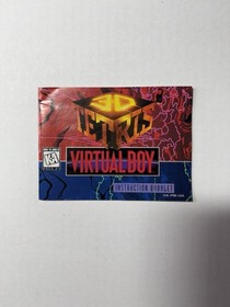 3-D Tetris Game Nintendo Virtual Boy Retro Video Games with Instruction Booklet