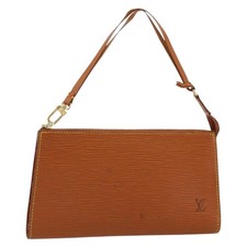LOUIS VUITTON Epi Pochette Accessoires Pouch Brown M52953 LV Auth BA12751