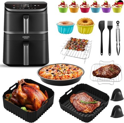 Heißluftfritteuse Zubehör für COSORI Turbo Tower Pro Smart 10,8L, BPA-frei Airfr
