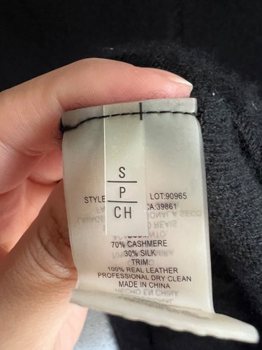 Elie Tahari Sweater Womens Small Black Cashmere Silk Minimalist Versatile - Picture 9 of 11