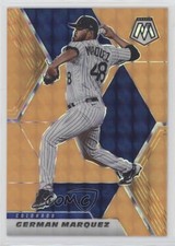 2021 Panini Mosaic Fluorescent Orange Prizm 20/25 German Marquez #127 1hr4