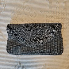 Vintage Silver Metallic Clutch Purse