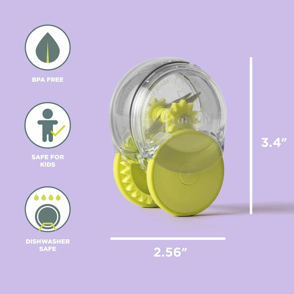 Picadora de ajo Chef’n GarlicZoom, picadora de ajo portátil con acción rodante, Foto 3 de 4