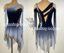 Figure Skating Dress Women's / Girls' Ice Skating Dress blue dyeing