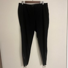 Eileen Fisher Pants Knit Slacks Pull On Elastic Waist Stretch Zip Ankle Plus 1X