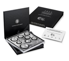 2025 S Us Mint Limited Edition Silver Proof Set - 8 Coins W/ Box & Coa - 25rc