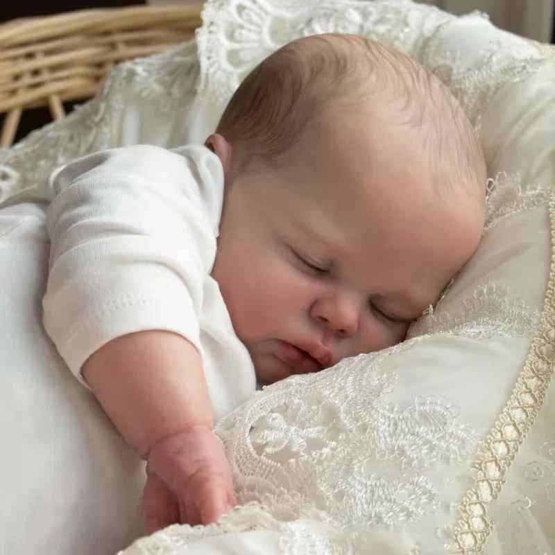 Muñeca bebé renacida de 20 pulgadas realista recién nacido 3D piel venas extremidades de vinilo tela cuerpo regalo Foto 2 de 4