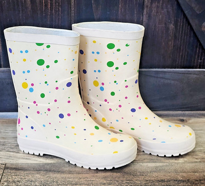 STELLA McCARTNEY KIDS Dots Rain Boots for Girls | Size 34 (2.5 - 3)