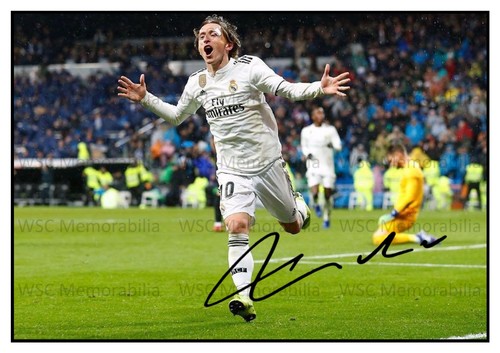 12507. Luka Modric Signed Pictures (A4 Prints) Spurs Real Madrid Croatia Milan