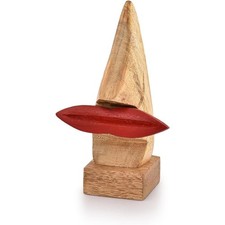 Wooden Eyeglass Holder Display Stand Nose Shaped Spectacle Organizer Home Decor