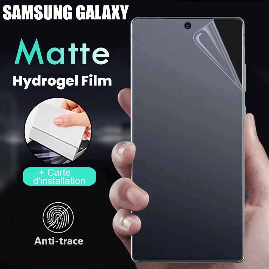 Film Hydrogel MAT Anti-reflets Protection Samsung Galaxy S26 S25 S24 S23 S22 S21 - Photo 1/4