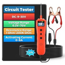 Car Electrical Circuit Tester 9-30V LED LCD Probe Voltage Short Finder Tool