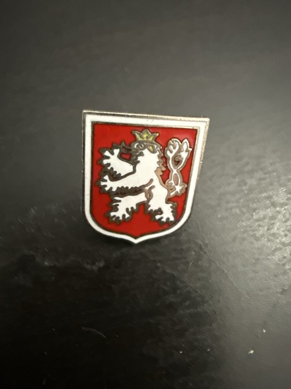 1970s Czechoslovakia Coat Of Arms Pin
