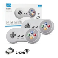 2pack 2.4 GHz Wireless Controller SNES Classic For Windows PC Mac Raspberry Pi