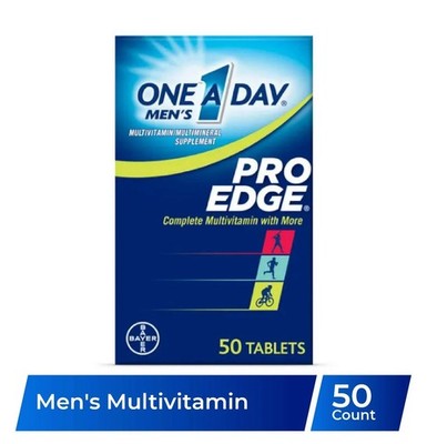 One A Day Mens Pro Edge Multivitamin Supplements Tablets,50 Count Each,Pack Of 2