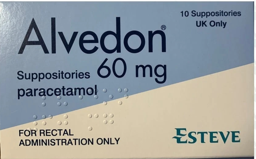 PARACETAMOL rectal suppositories 10x 60mg . expire 2027