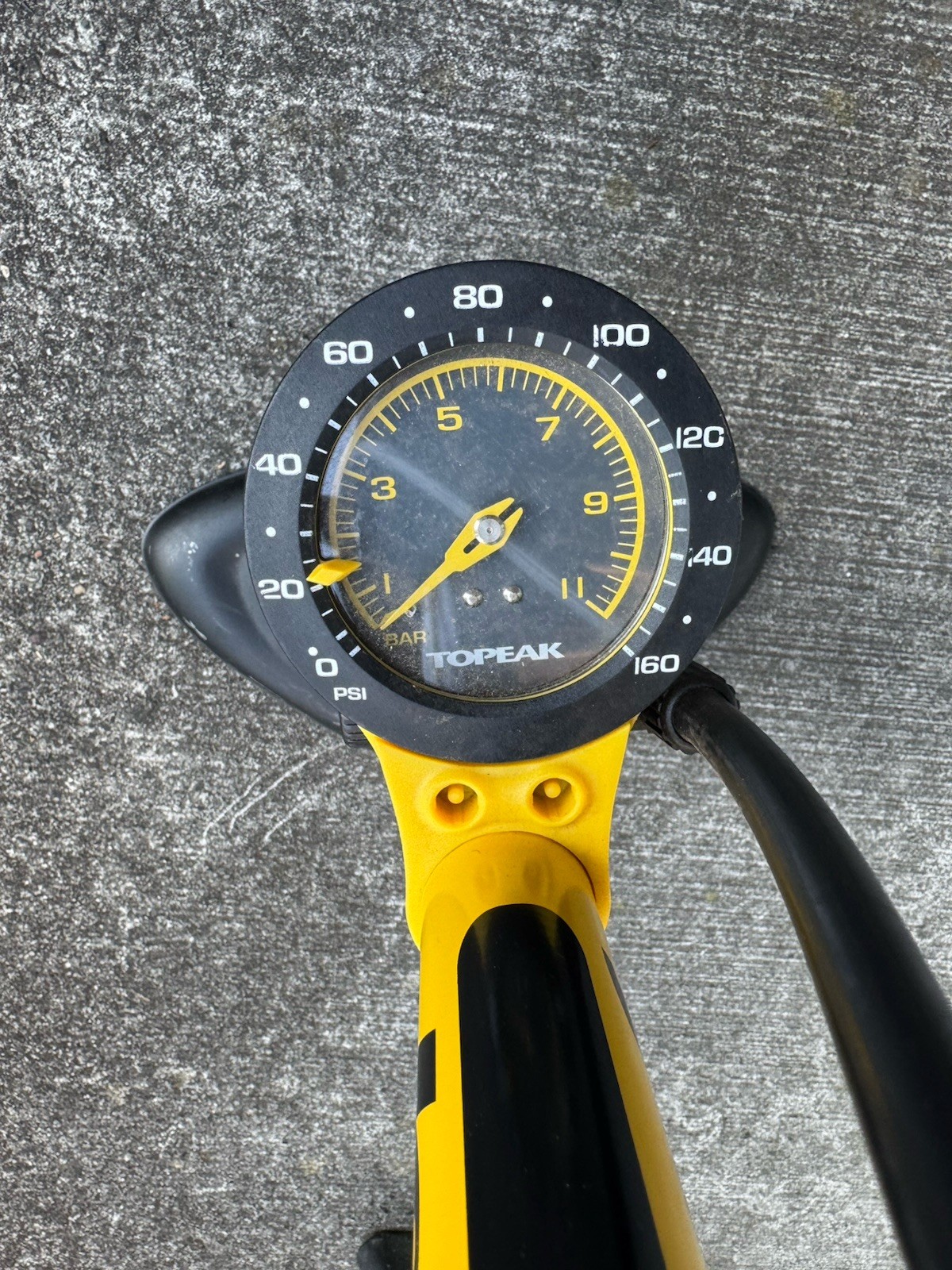 TopPeak JoeBlow SPORT Yellow & Black Bike Floor Pump