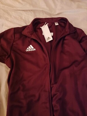 Adidas Men's Maroon track jacket sharp mod casual soccer sports