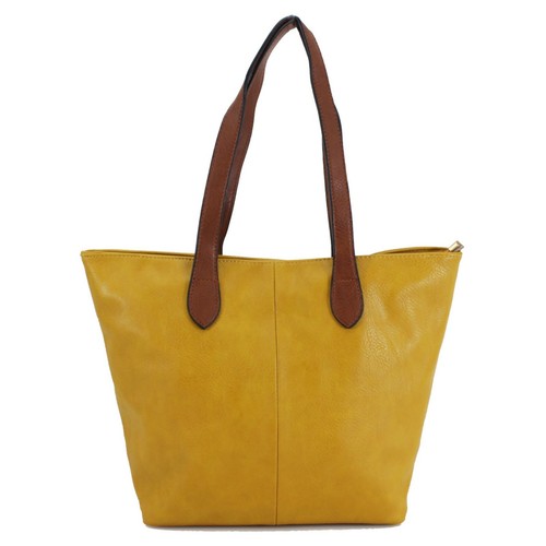 Women Large Twin Contrasting Strap Shoulder Bag Shopper Tote Satchel Handbag - Picture 19 of 27