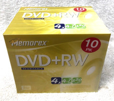 MEMOREX DVD RW 10 pack NEW sealed rewritable 4.7 gb