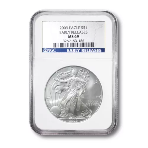 United States Silver Eagle $1 2009 NGC MS69 Early Releases