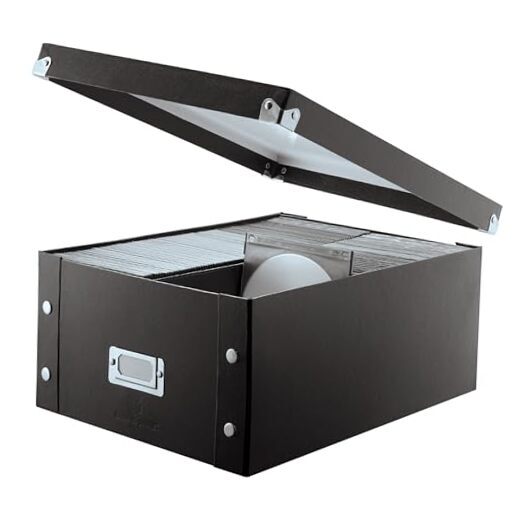 CD Storage Box - Pack of 1/2 - Durable Disc Holder with Lid to Store for