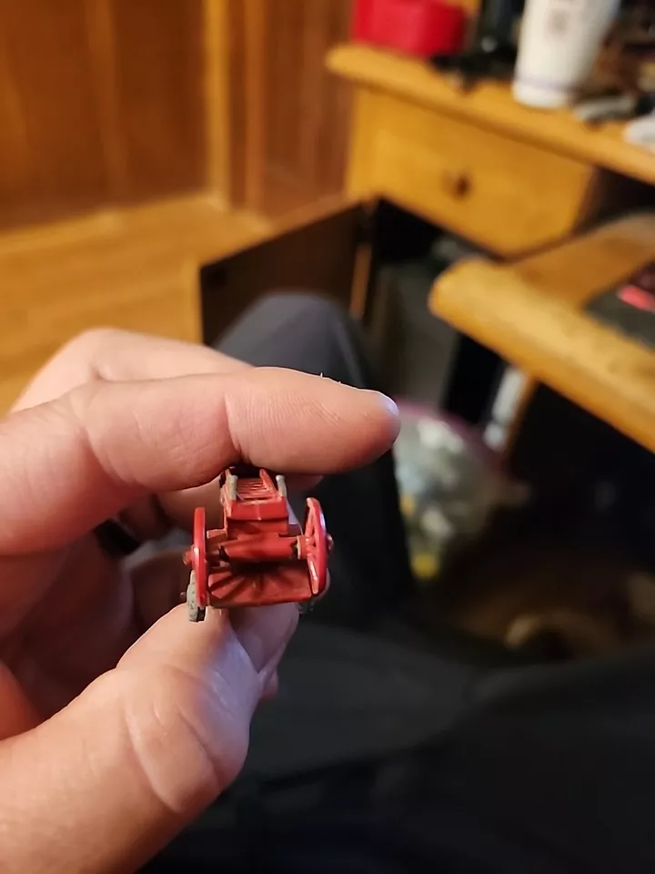 Matchbox Lesney #9B Dennis Fire Escape Truck Front Bumper Metal Wheels 1957 - Image 4 of 4