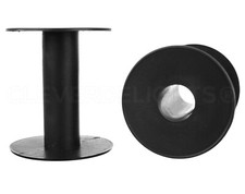 Black Plastic Spools - 3" x 2 3/4" - Ribbon Cord Thread Wire Bobbin Reel