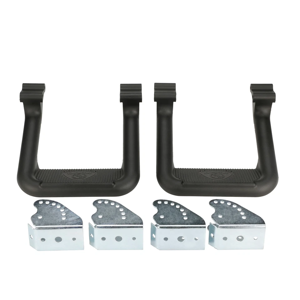 CARR 104501 Hoop II 10" x 3" Black Aluminum Steps for 2000-2024 Toyota Tundra Foto 3 de 4