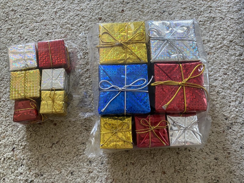 Decorative Holiday Iridescent Wrapped Gift Boxes - Various Sizes - Brand New