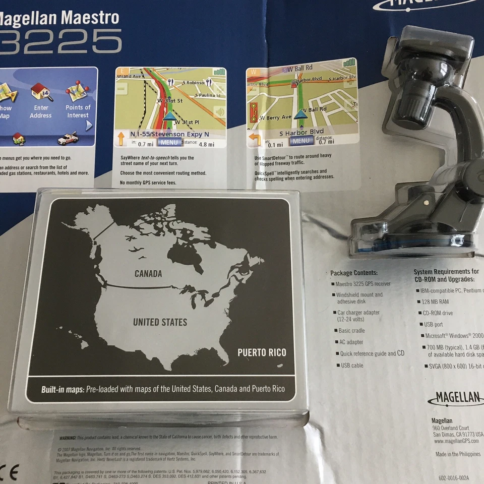 Magellan Maestro 3225 GPS Magellan Maestro Portable GPS Navigation - Image 4 of 4