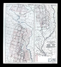 1940 Pecos River Texas Map Girvin Buena Vista Imperial  Water Table Depths Wells