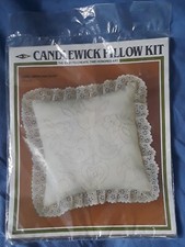 Candlewick Pillow Kit NIP Birds Heart 14" x 14" CW03 MH Yarns New Vintage Ivory