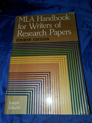 MLA Handbook for Writers of Research Papers by Joseph Gibaldi (PB) 4th Ed [#39]